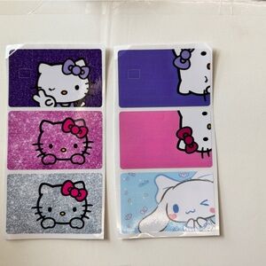 Hello Kitty credit/debit card skin stickers with Pink and Purple Accents